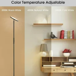 Sky LED Torchiere Floor Lamp, Dimmable Standing Light with 3 Light Options