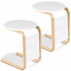 Sofa Side Table, Snack/End/Couch/Console Tab with Square Tabletop
