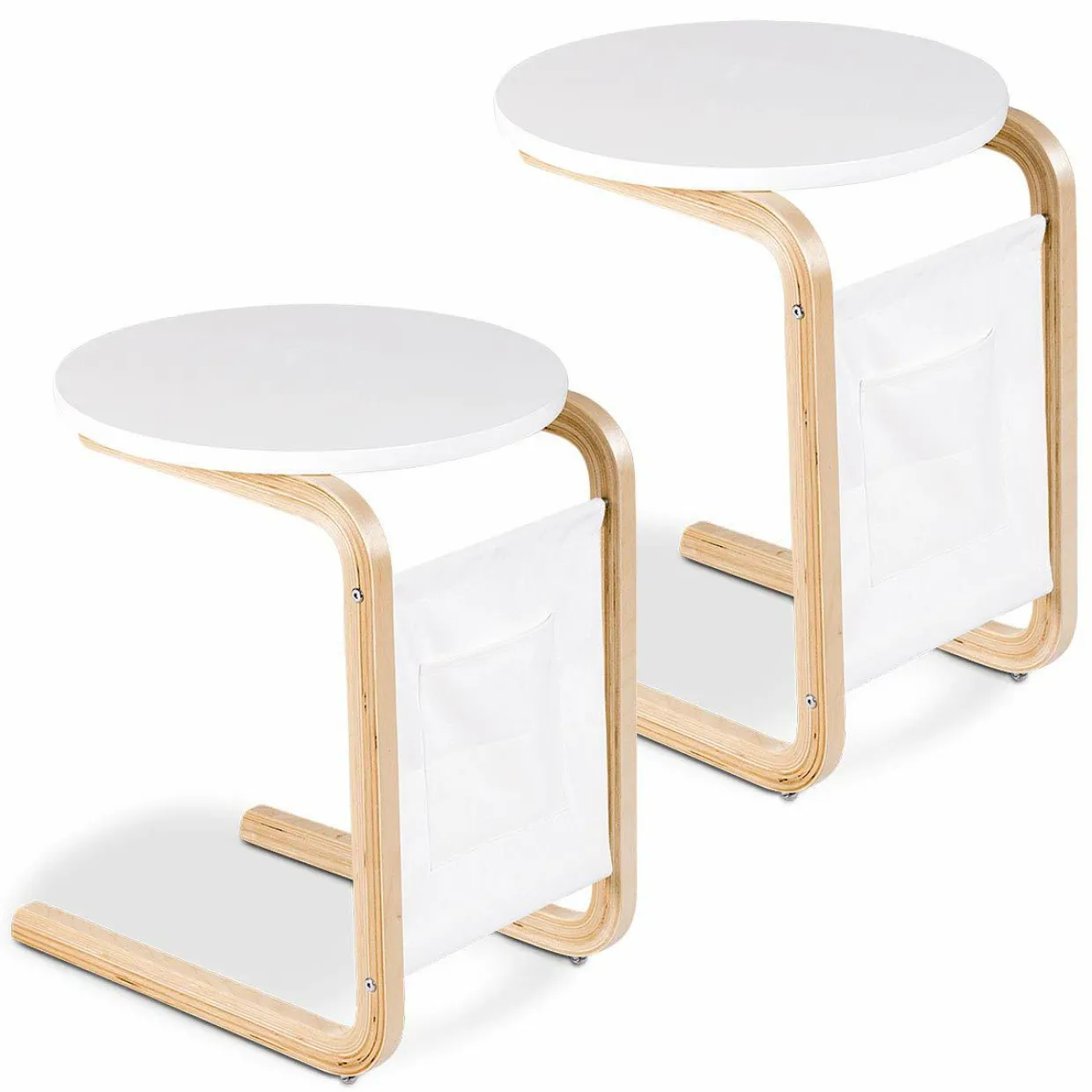 Sofa Side Table, Snack/End/Couch/Console Tab with Square Tabletop