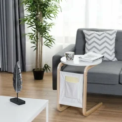 Sofa Side Table, Snack/End/Couch/Console Tab with Square Tabletop