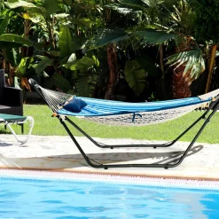 Steel Hammock Stand, Hanging 9-13 Ft Hammock, 2 Person Indoor Outdoor Hammock Stand Only