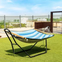 Steel Hammock Stand, Hanging 9-13 Ft Hammock, 2 Person Indoor Outdoor Hammock Stand Only