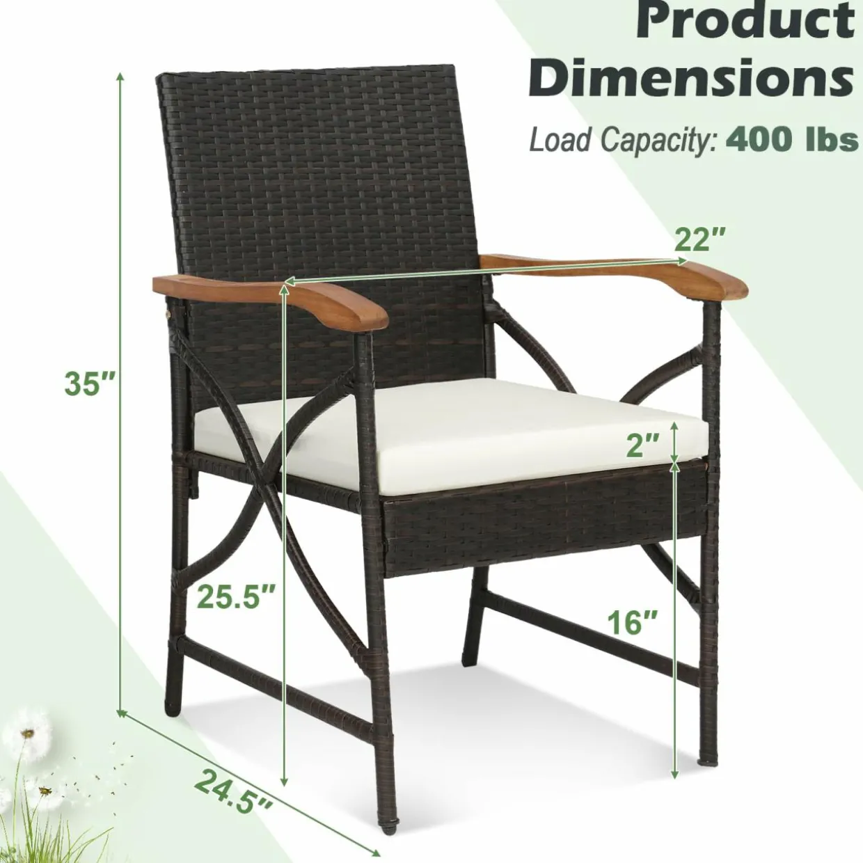 Tangkula 5 /7 PCS Patio Rattan Dining Set, Outdoor Wicker Chair & Dining Table Set