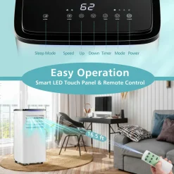 Tangkula 8000 BTU Portable Air Conditioner, 3 in 1 AC Cooling Unit with Remote Control