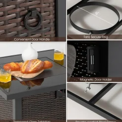 Tangkula 50,000 BTU Propane Fire Pit Table