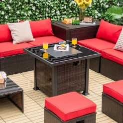 Tangkula 50,000 BTU Propane Fire Pit Table