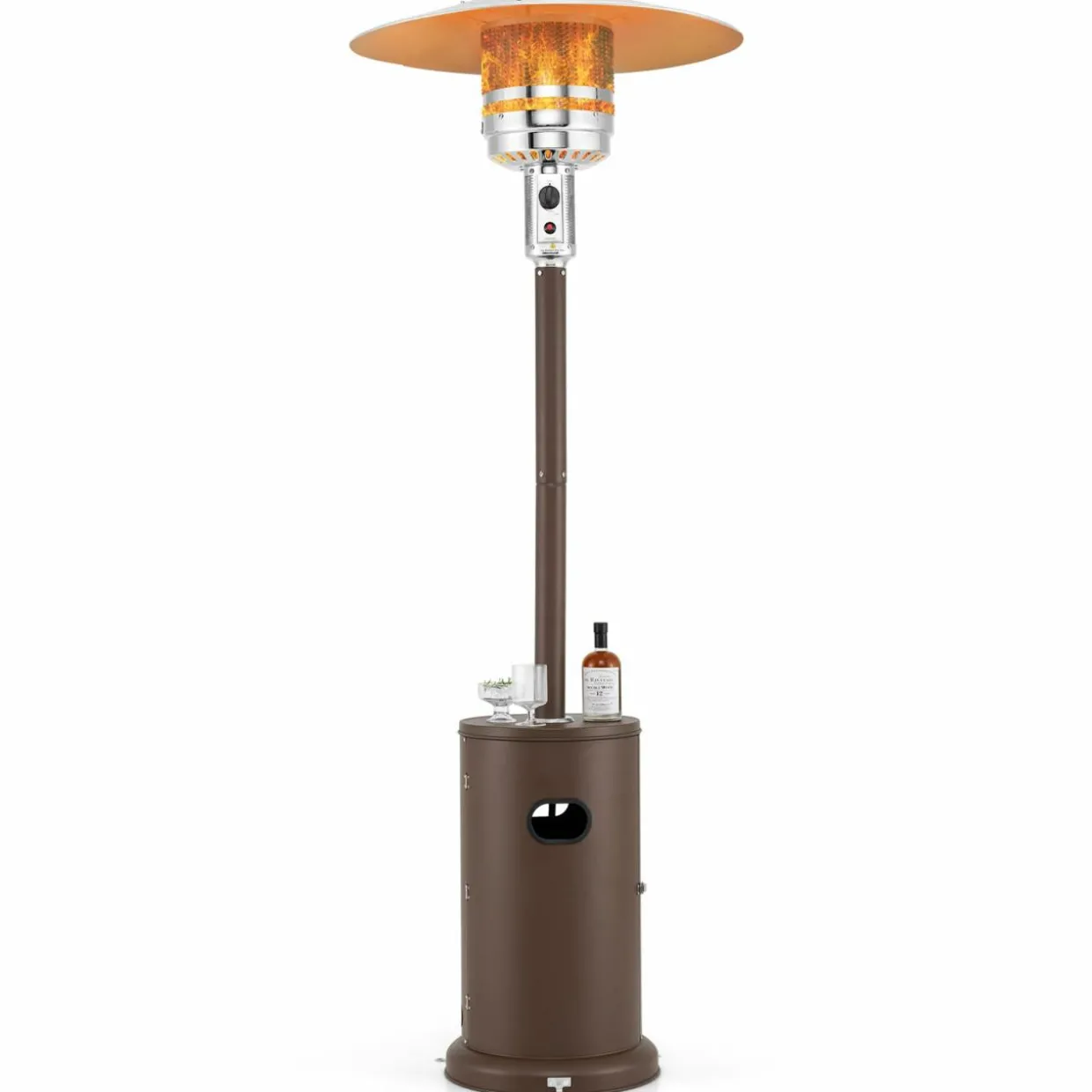 Tangkula 50,000 BTU Propane Outdoor Heater, Patio Heater with Strengthened Stainless Steel Burner