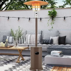 Tangkula 50,000 BTU Propane Outdoor Heater, Patio Heater with Strengthened Stainless Steel Burner