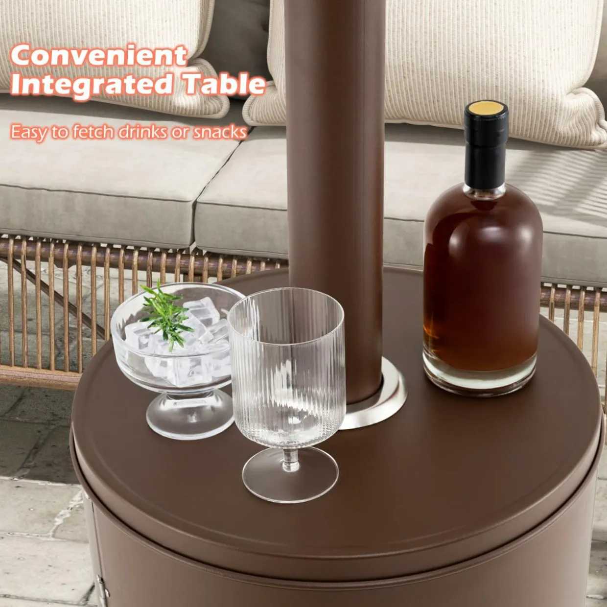 Tangkula 50,000 BTU Propane Outdoor Heater, Patio Heater with Strengthened Stainless Steel Burner