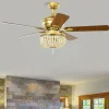 Tangkula 52" Ceiling Fan with Lights and Remote Control, Retro Lighting Ceiling Fan with 5 Blades, ETL Certification, 3 Speeds