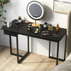 Tangkula 48” Computer Desk with Drawer, Home Office Desk with Sturdy Metal Frame