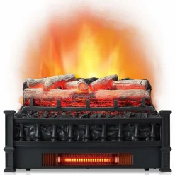Tangkula 20" Electric Fireplace Log Set Heater with Adjustable Temp