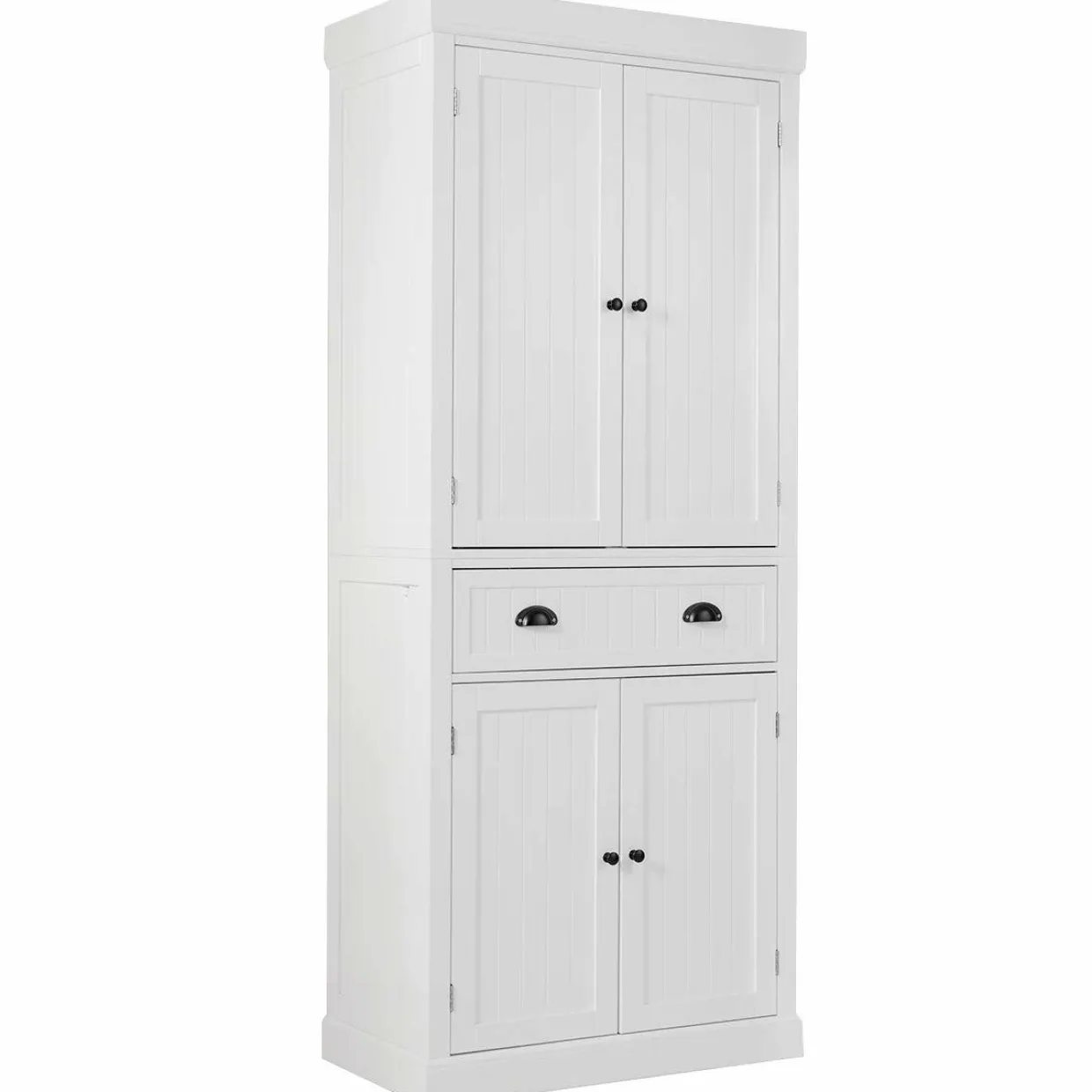 Tangkula 72" Freestanding Kitchen Pantry Cupboard Cabinet, Traditional Elegant Design
