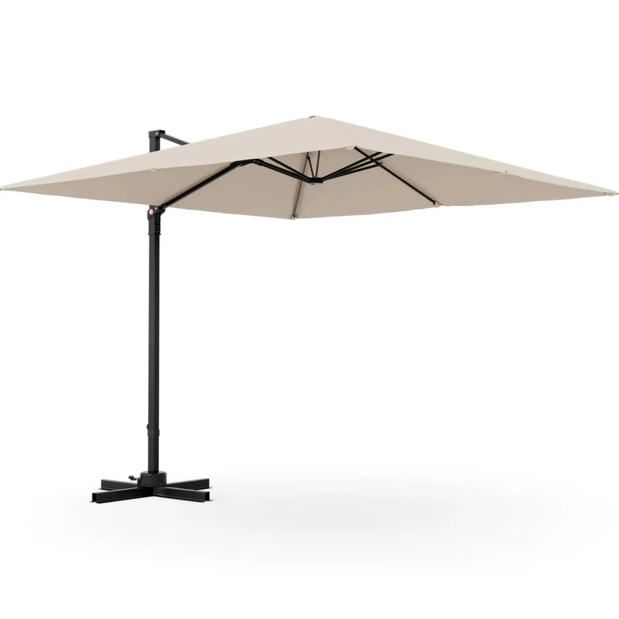TANGKULA 9.5 FT Cantilever Patio Umbrella, Outdoor Square Offset Umbrella with 360-degree Rotation