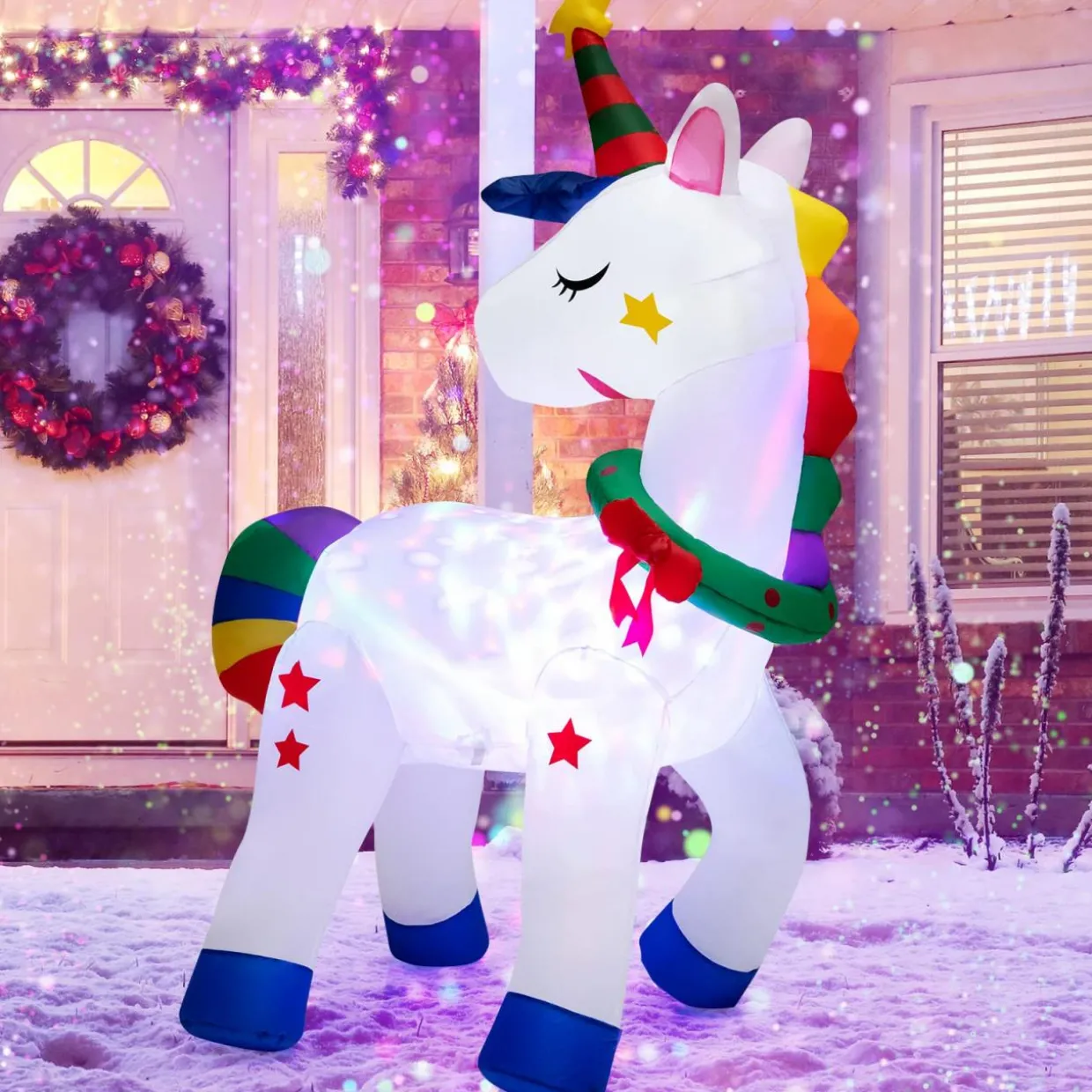 Tangkula 6 FT Christmas Magic Unicorn
