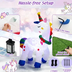 Tangkula 6 FT Christmas Magic Unicorn