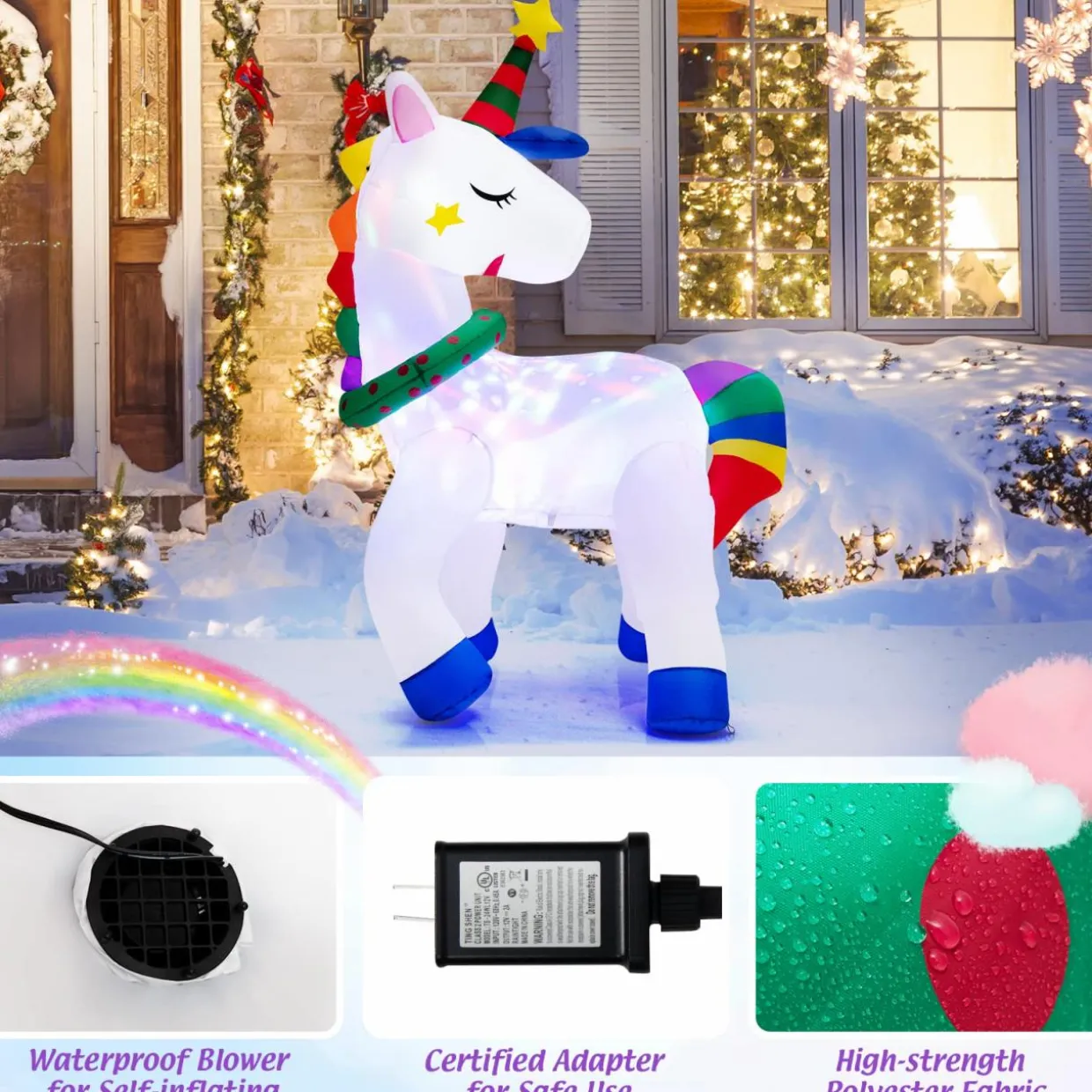 Tangkula 6 FT Christmas Magic Unicorn