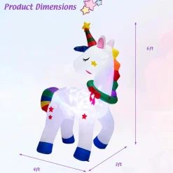 Tangkula 6 FT Christmas Magic Unicorn