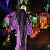 Tangkula 7.2 FT Halloween Animatronic Standing Witch