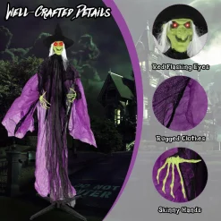 Tangkula 7.2 FT Halloween Animatronic Standing Witch