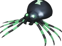 Tangkula 6 Ft Halloween Inflatable Spider, Spider with LED Lights Outdoor Indoor Halloween Decorations