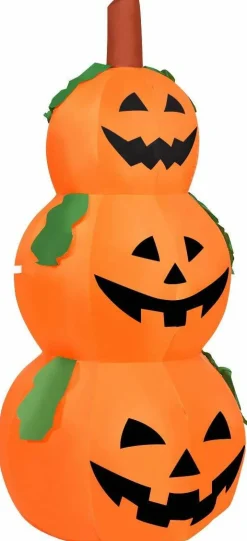 Tangkula 5.2 Ft Halloween Inflatable 3-Pumpkin Stack