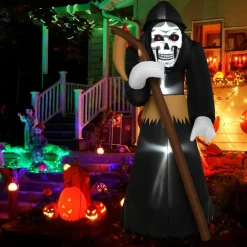Tangkula 8 FT Halloween Inflatable Grim Reaper