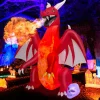 Tangkula 8 FT Halloween Inflatable Fire Dragon, Blow-up Red Dragon