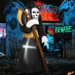 Tangkula 8 FT Halloween Inflatable Grim Reaper