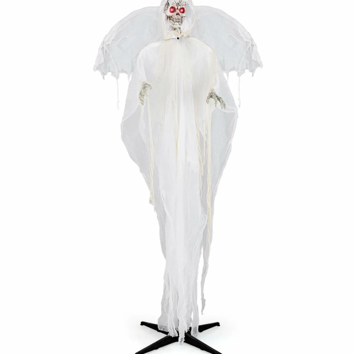 Tangkula 8.3 ft Halloween Standing Haunted Angel, Voice Activated Animatronic Ghost w/Lighted Eyes