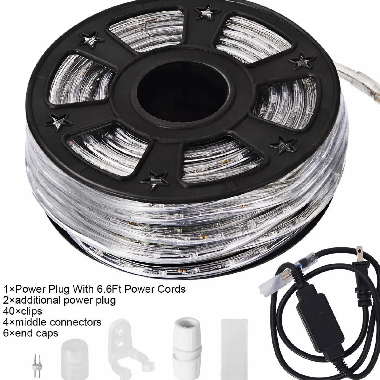 Tangkula 100 FT LED Rope Lights, Waterproof & Cuttable LED Strip Rope Lights