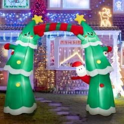 Tangkula 11 FT Lighted Christmas Inflatable Archway Decoration