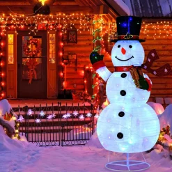 Tangkula 6 FT Lighted Christmas Snowman