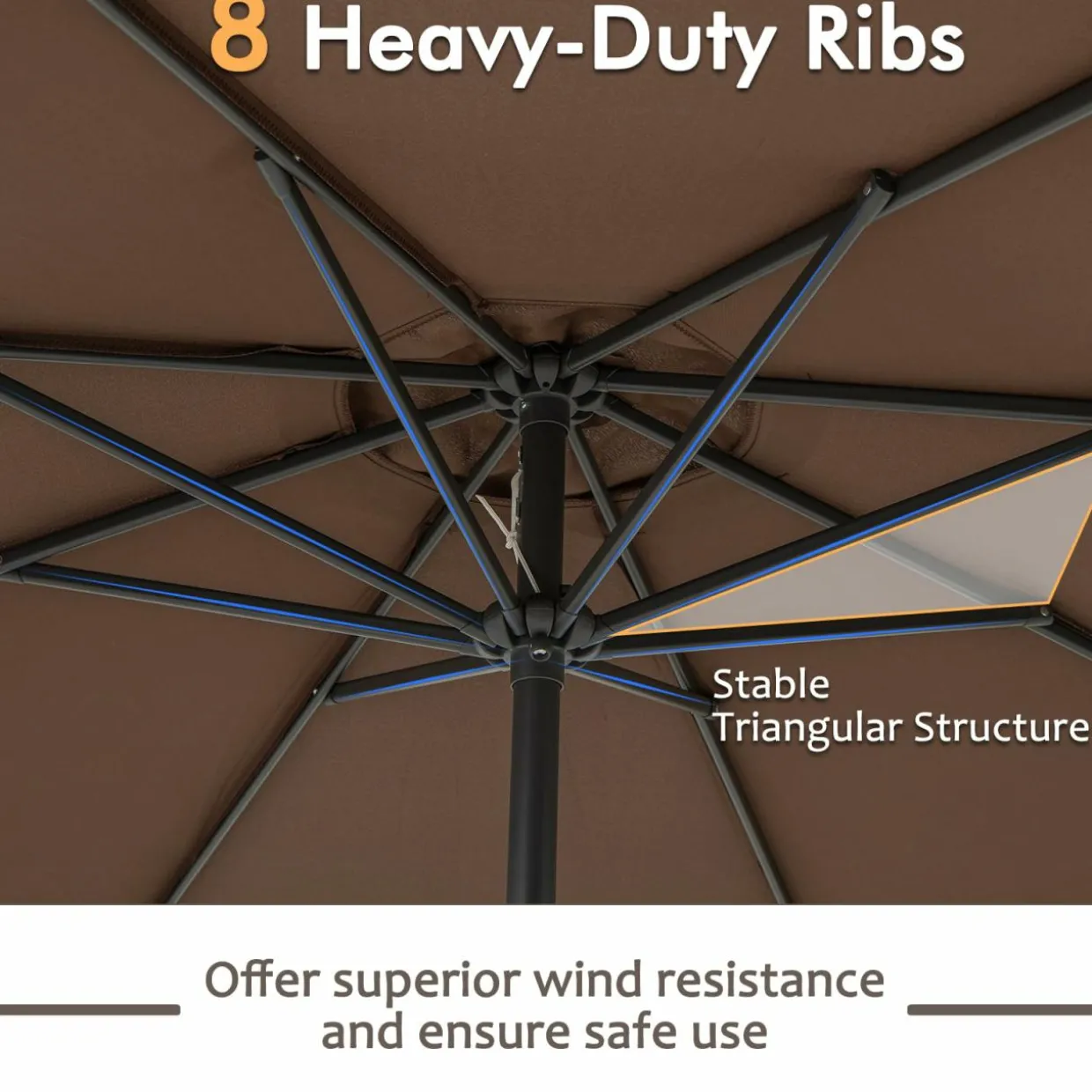 Tangkula 8.5 FT Outdoor Patio Umbrella