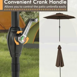 Tangkula 8.5 FT Outdoor Patio Umbrella