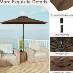 Tangkula 8.5 FT Outdoor Patio Umbrella