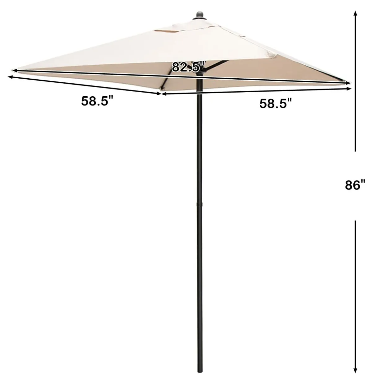 TANGKULA 5 FT Patio Umbrella, Outdoor Table Market Umbrella with Quick-Release Button