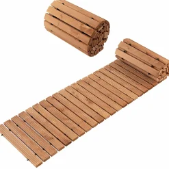 Tangkula 8 ft Roll-Out Garden Fir Wood Pathway
