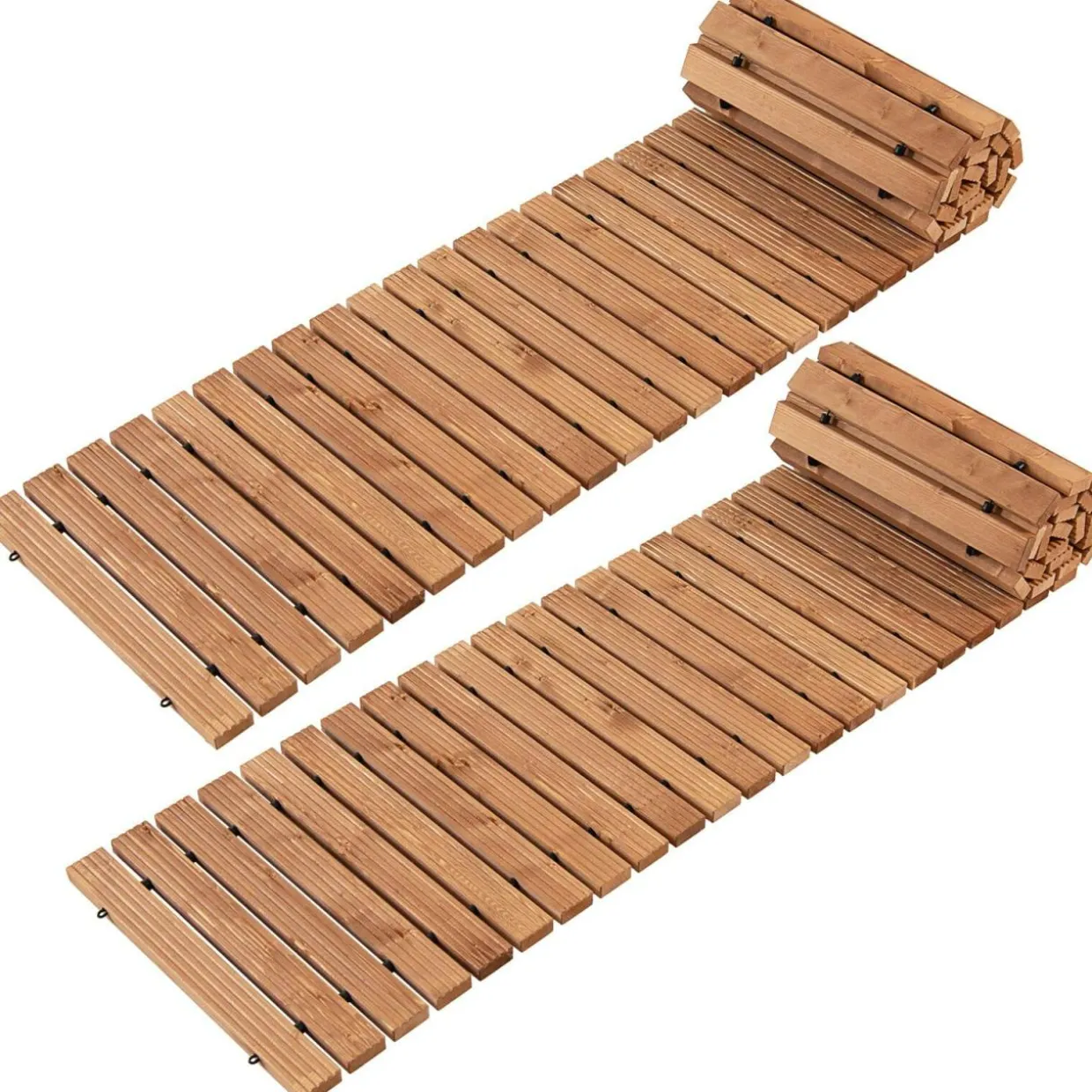 Tangkula 8 ft Roll-Out Garden Fir Wood Pathway