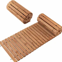 Tangkula 8 ft Roll-Out Garden Fir Wood Pathway