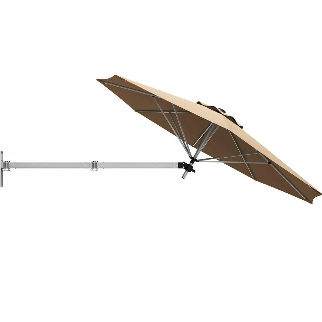 Tangkula 8 FT Wall Mounted Patio Umbrella, Outdoor Wall Umbrella with Adjustable Pole