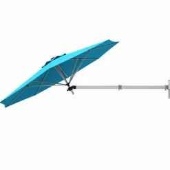 Tangkula 8 FT Wall Mounted Patio Umbrella, Outdoor Wall Umbrella with Adjustable Pole