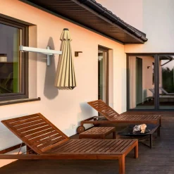 Tangkula 8 FT Wall Mounted Patio Umbrella, Outdoor Wall Umbrella with Adjustable Pole
