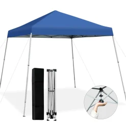 Tangkula 10 ft x 10 ft Outdoor Instant Pop-up Canopy, Folding Slanted Leg Canopy Tent