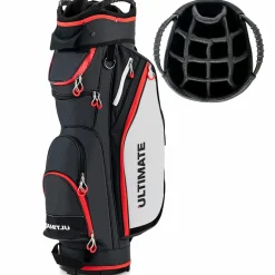 Tangkula 9.5" Golf Cart Bag, Lightweight Golf Cart Bag with 14 Way Dividers Top Organizer, 8 Pockets