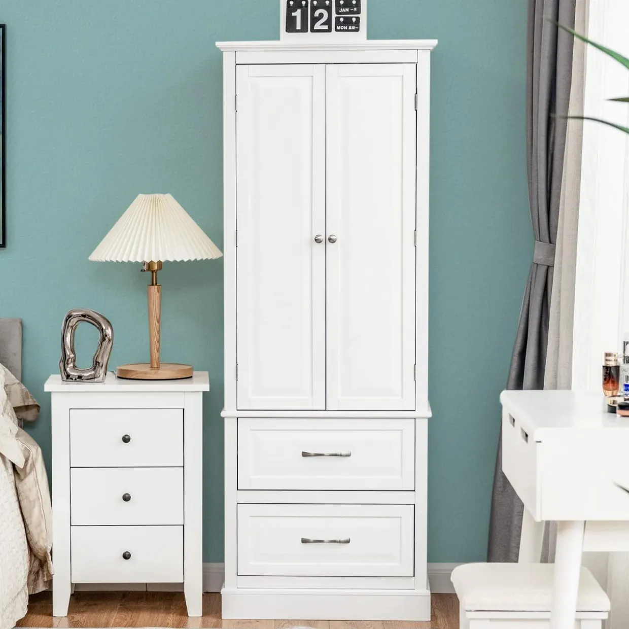 Tangkula 62" H Kitchen Pantry Cupboard