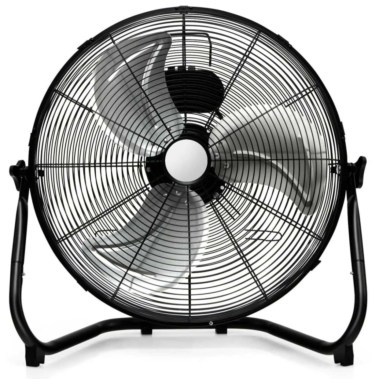 Tangkula 20" High Velocity Floor Fan, 3 Speed Fan w/ Portable Handle, Adjustable Tilt Angle