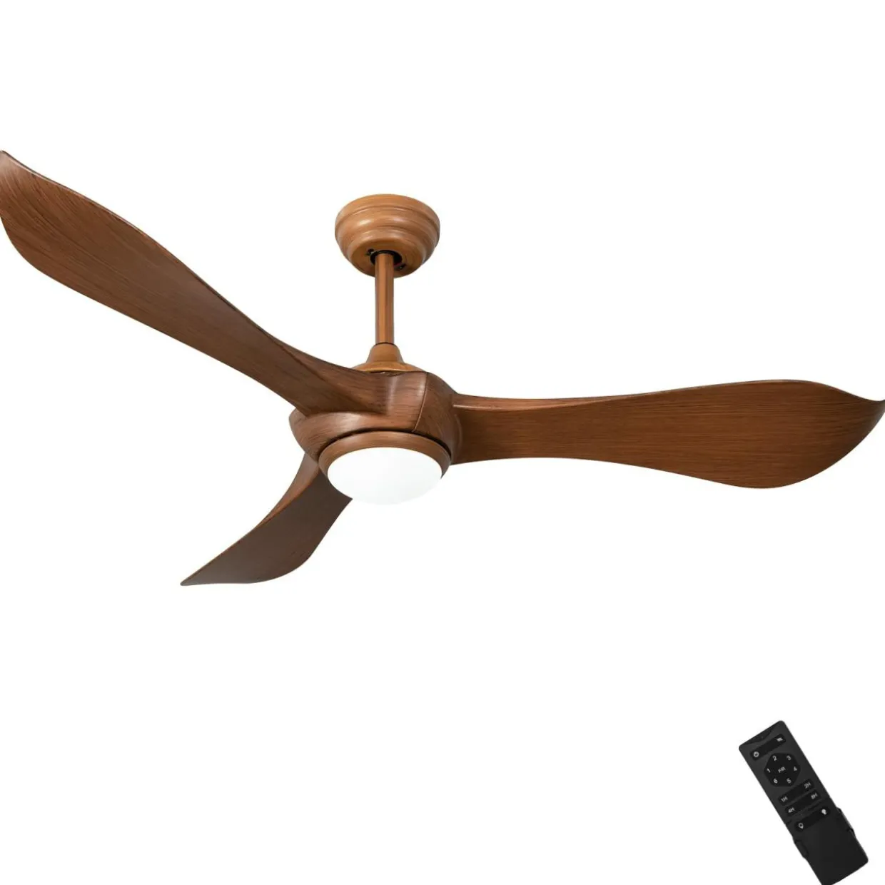 Tangkula 52 Inch Ceiling Fan with Light, Modern Ceiling Fan with 6 Wind Speeds