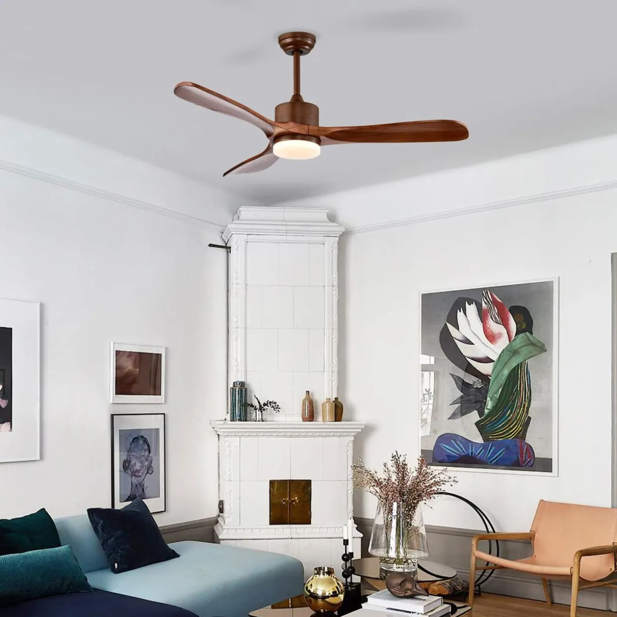 Tangkula 52 Inch Ceiling Fan with LED Light
