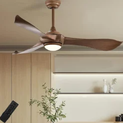 Tangkula 52 Inch Ceiling Fan with Light, Modern Ceiling Fan with 6 Wind Speeds